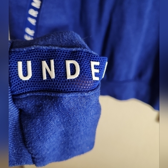 Under Armour Blue Zip Hoodie sz Medium - Picture 4 of 9